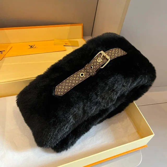 Louis Vuitton Gray Black Double-Breasted Wool Coat 4
