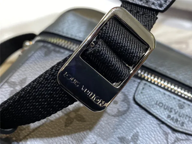 Louis Vuitton Gray Monogram-Printed Leather Structured Rectangular Silhouette Crossbody Bag 5