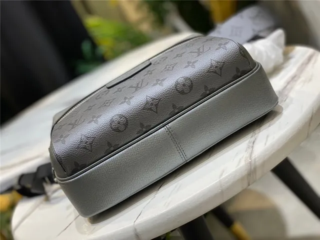 Louis Vuitton Gray Monogram-Printed Leather Structured Rectangular Silhouette Crossbody Bag 8