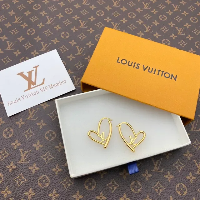Louis Vuitton Heart-Shaped Monogram Hoop Earrings 2