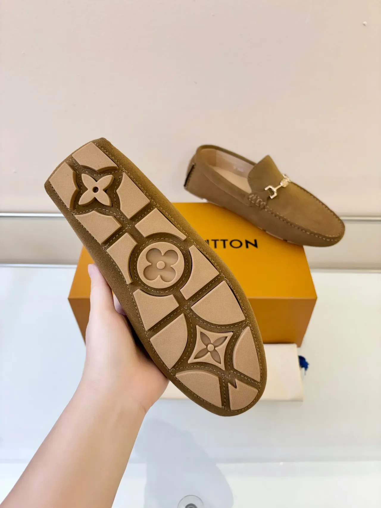 Louis Vuitton Horsebit 1955 Loafer Tan Suede Loafers 5