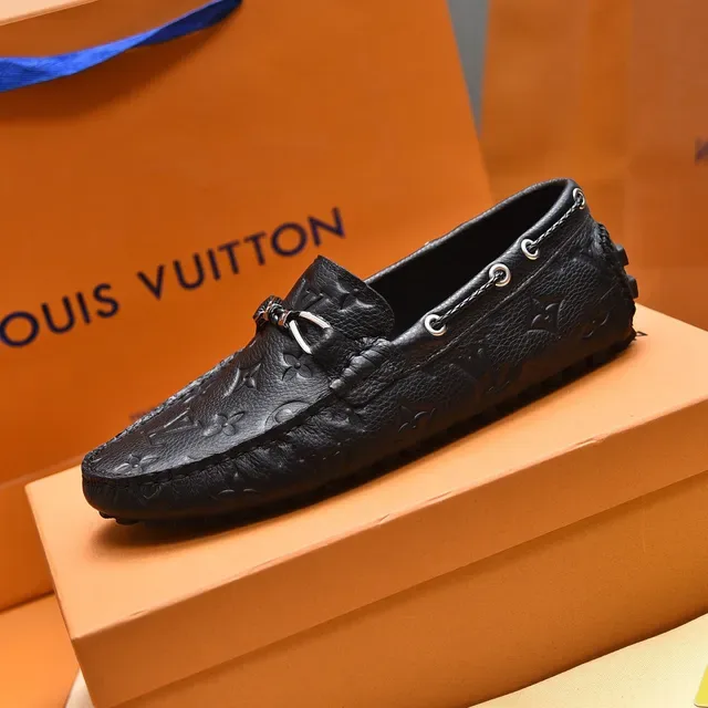 Louis Vuitton Horsebit Loafer Black Monogram Leather Loafers 5