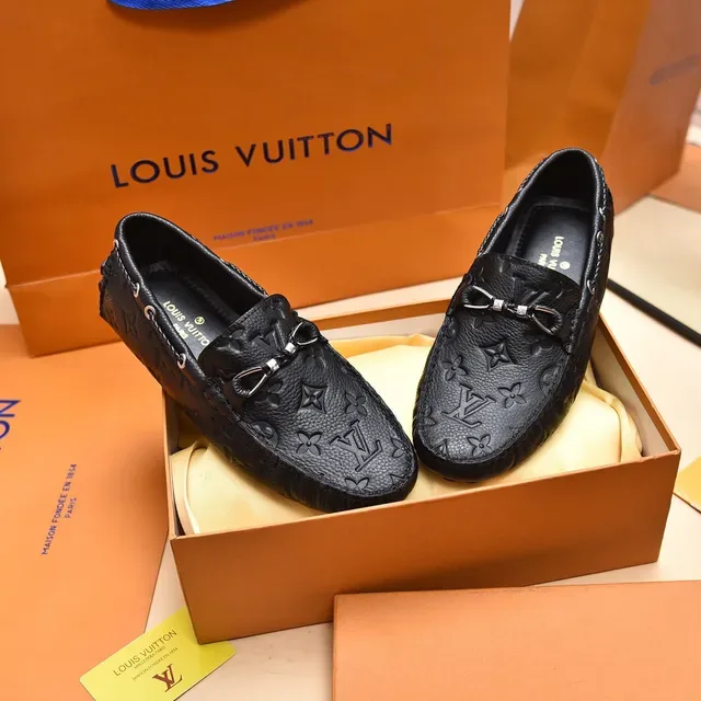 Louis Vuitton Horsebit Loafer Black Monogram Leather Loafers 8