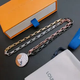 Louis Vuitton Iconic Monogram Multi-Metal Chain Necklace