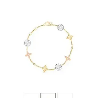 Louis Vuitton IDYLLÉ BLOSSOM 18K Gold Diamond Pearl Bracelet