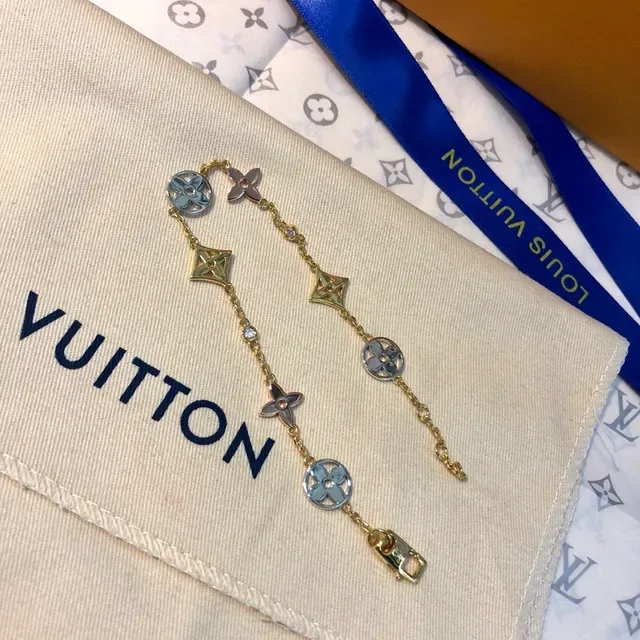 Louis Vuitton IDYLLÉ BLOSSOM 18K Gold Diamond Pearl Bracelet 5