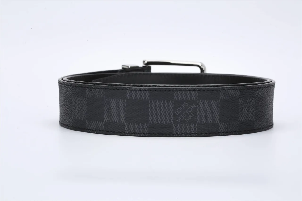 Louis Vuitton Initiales Damier Graphite Reversible Leather Belt 4