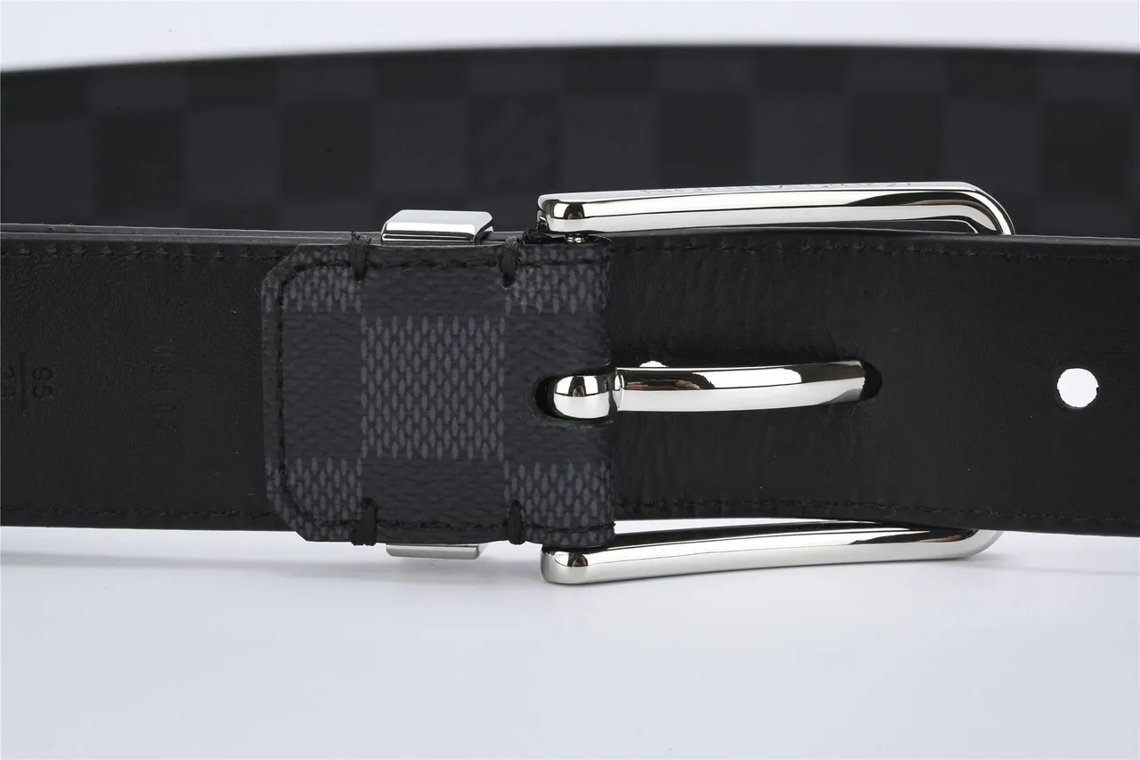 Louis Vuitton Initiales Damier Graphite Reversible Leather Belt 6