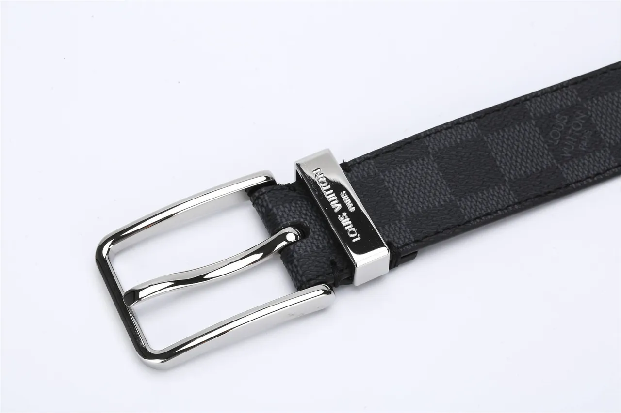 Louis Vuitton Initiales Damier Graphite Reversible Leather Belt 10