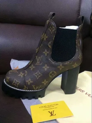 Louis Vuitton Le Cagole Monogram Canvas Chunky Lug Sole Ankle Boot 3