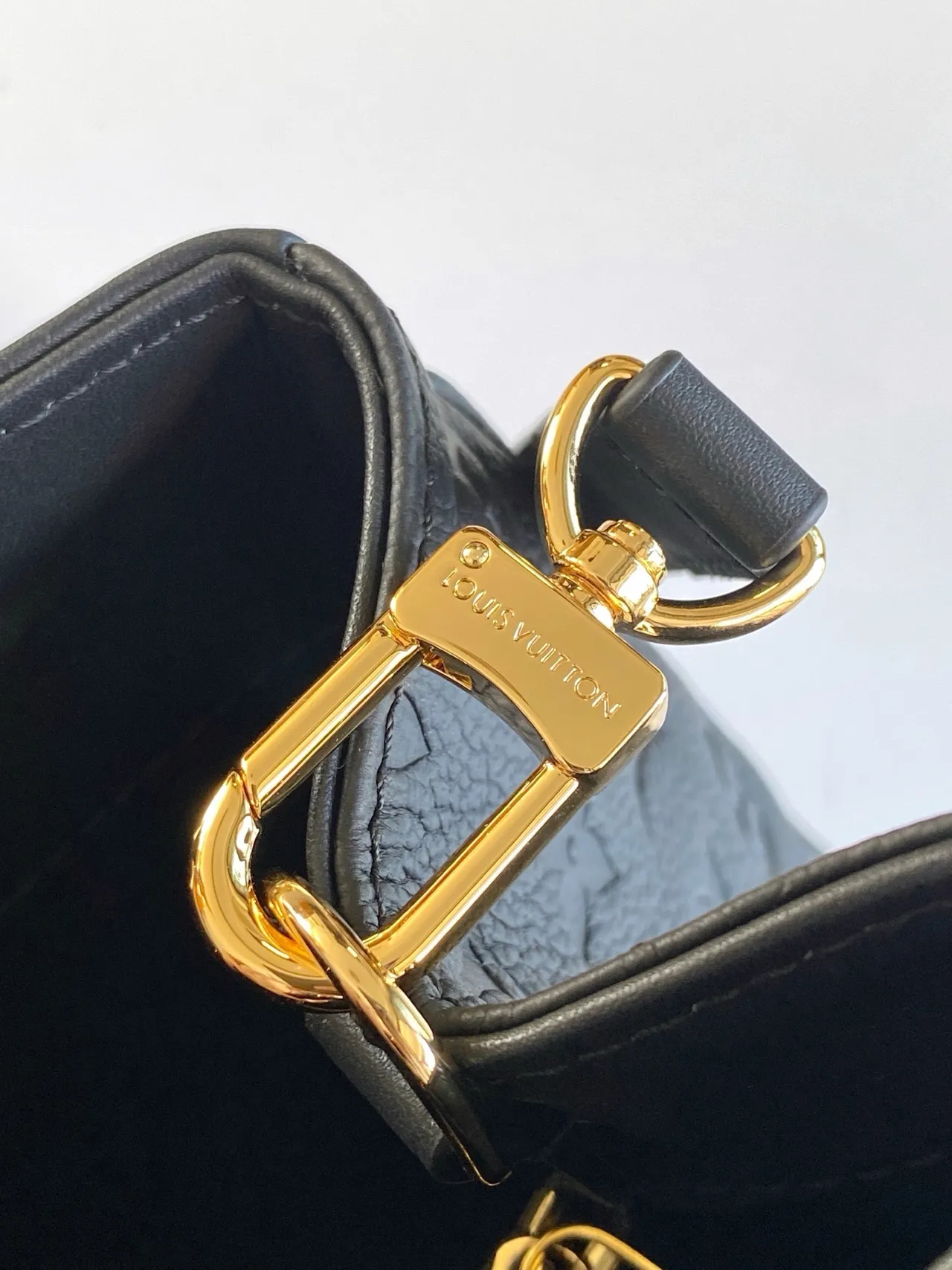 Louis Vuitton Lockme Black Embossed Monogram Structured Boston Bag 3
