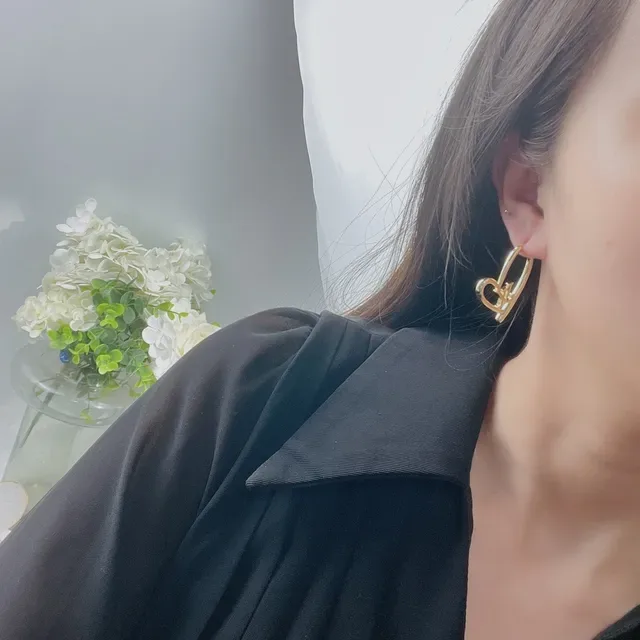 Louis Vuitton LV Heart Monogram Gold-Tone Heart Hoop Earrings 4