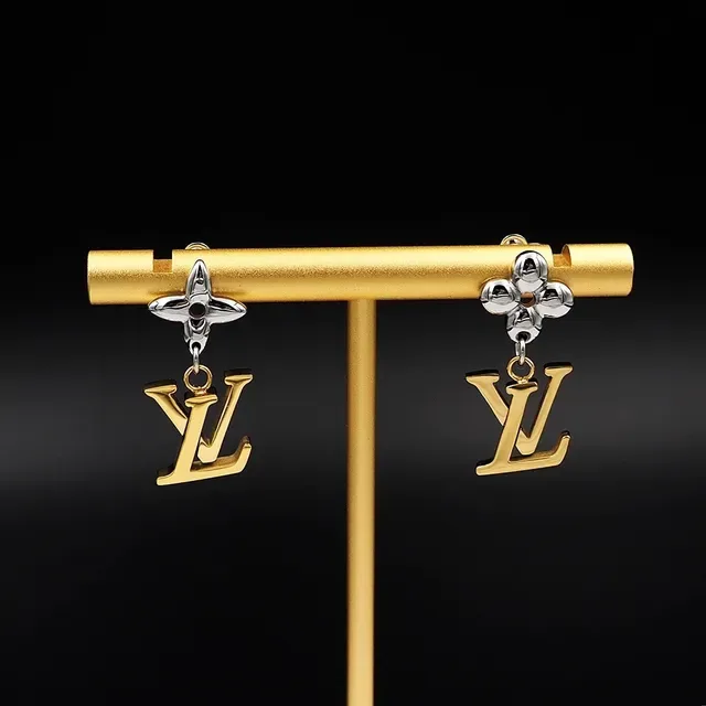 Louis Vuitton LV Iconic Flower Two-Tone Metal Earrings 3