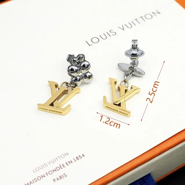 Louis Vuitton LV Iconic Flower Two-Tone Metal Earrings 4