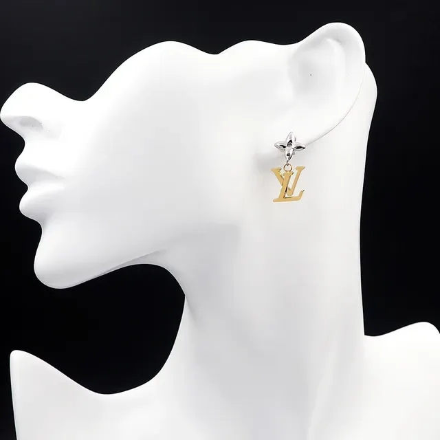 Louis Vuitton LV Iconic Flower Two-Tone Metal Earrings 5