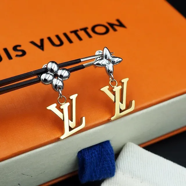 Louis Vuitton LV Iconic Flower Two-Tone Metal Earrings 6