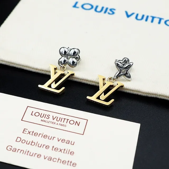 Louis Vuitton LV Iconic Flower Two-Tone Metal Earrings 8
