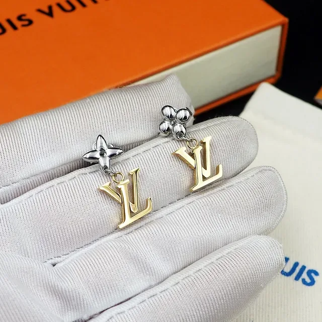 Louis Vuitton LV Iconic Flower Two-Tone Metal Earrings 9