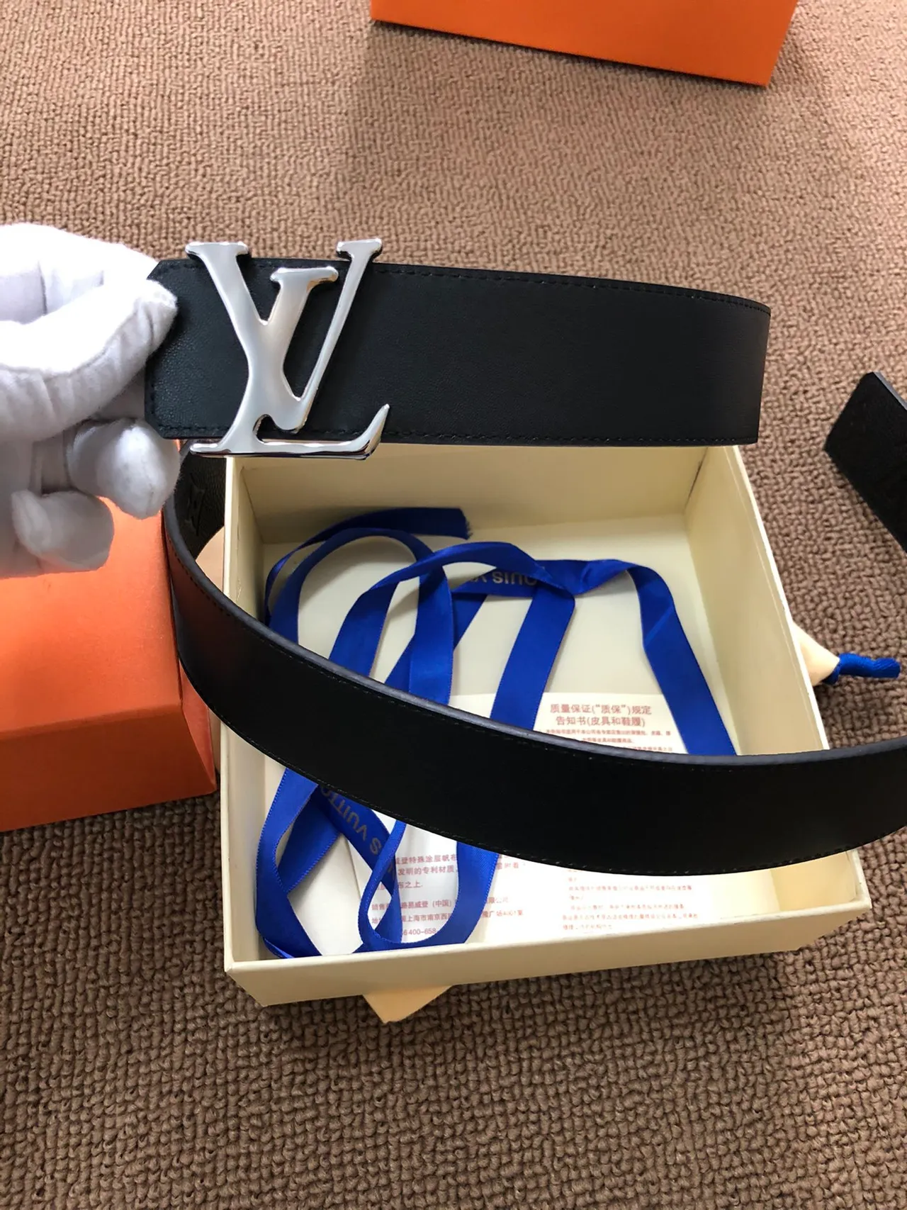 Louis Vuitton LV Initiales Black Leather Belt 5