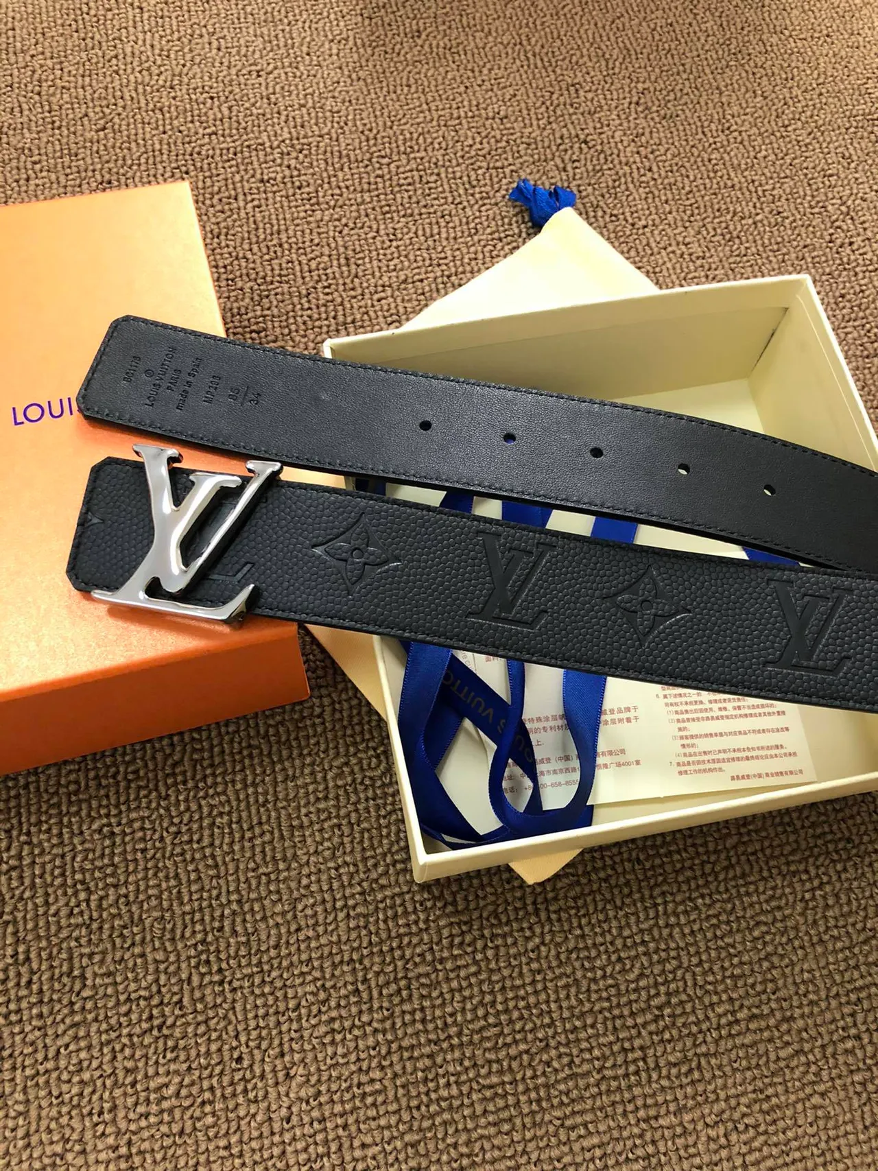 Louis Vuitton LV Initiales Black Leather Belt 9
