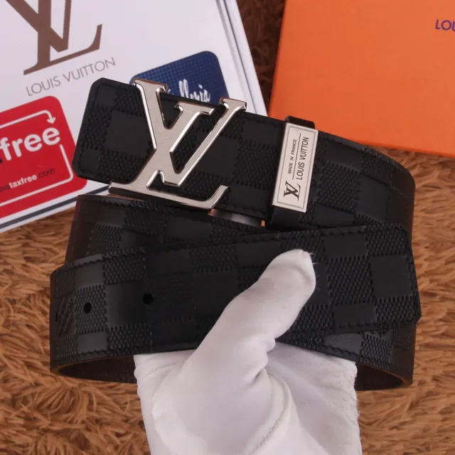 Louis Vuitton LV Initiales Black Monogram Leather Belt 2