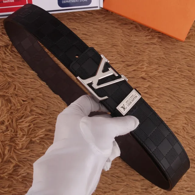 Louis Vuitton LV Initiales Black Monogram Leather Belt 6