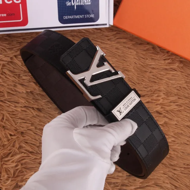 Louis Vuitton LV Initiales Black Monogram Leather Belt 9