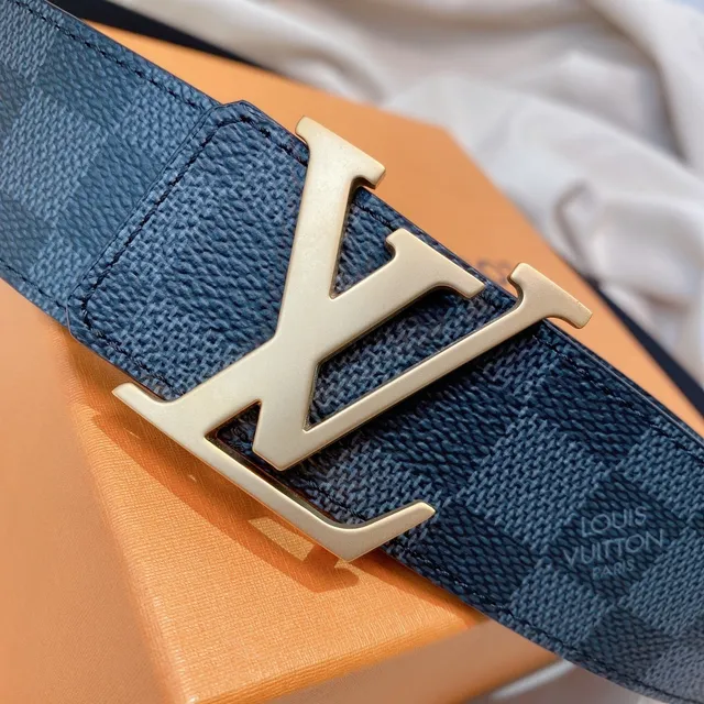 Louis Vuitton LV Initiales Damier Graphite Leather Belt 3