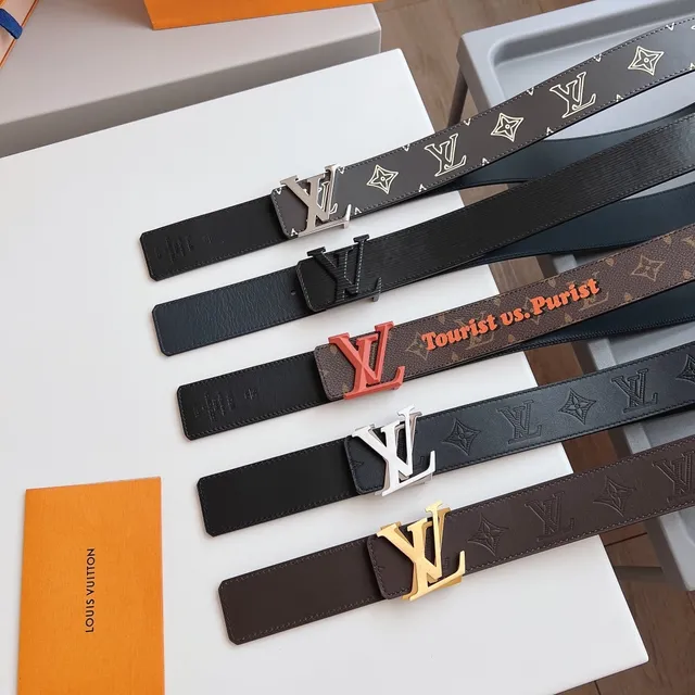 Louis Vuitton LV Initiales Monogram चमड़े की बेल्ट 6