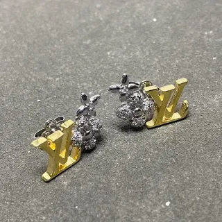 Louis Vuitton LV Monogram Floral Pavé Earrings