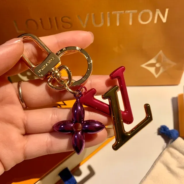 Louis Vuitton LV Monogram Flower Charm Pink Gold Metallic Crossbody Bag 4