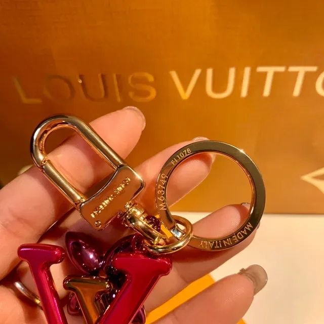 Louis Vuitton LV Monogram Flower Charm Pink Gold Metallic Crossbody Bag 5