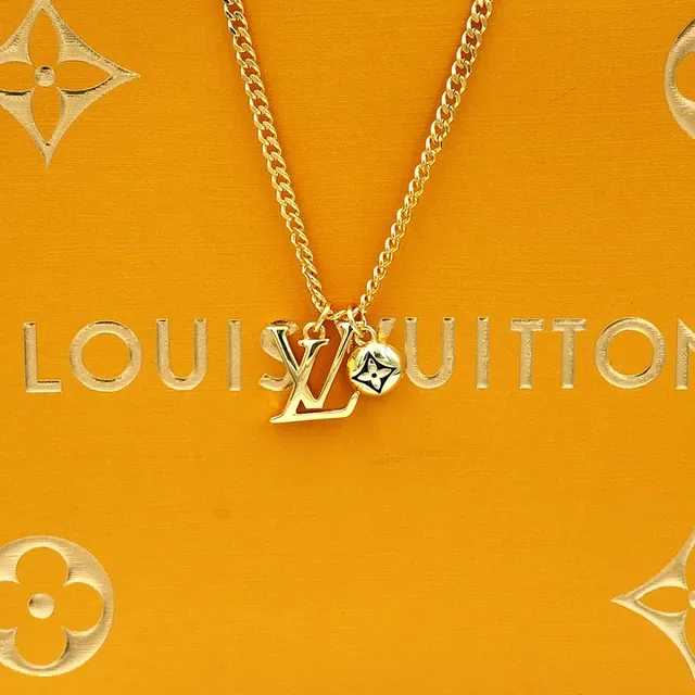 Louis Vuitton LV Sailor Pendant Silver-Tone Chain Necklace 2