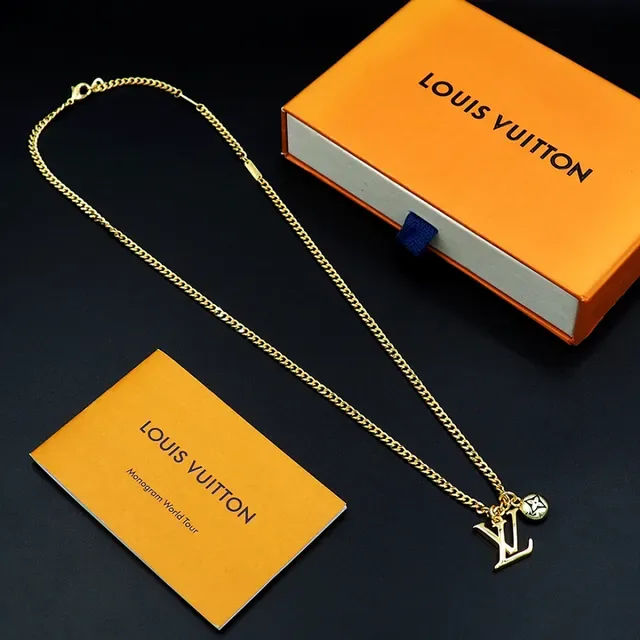 Louis Vuitton LV Sailor Pendant Silver-Tone Chain Necklace 6
