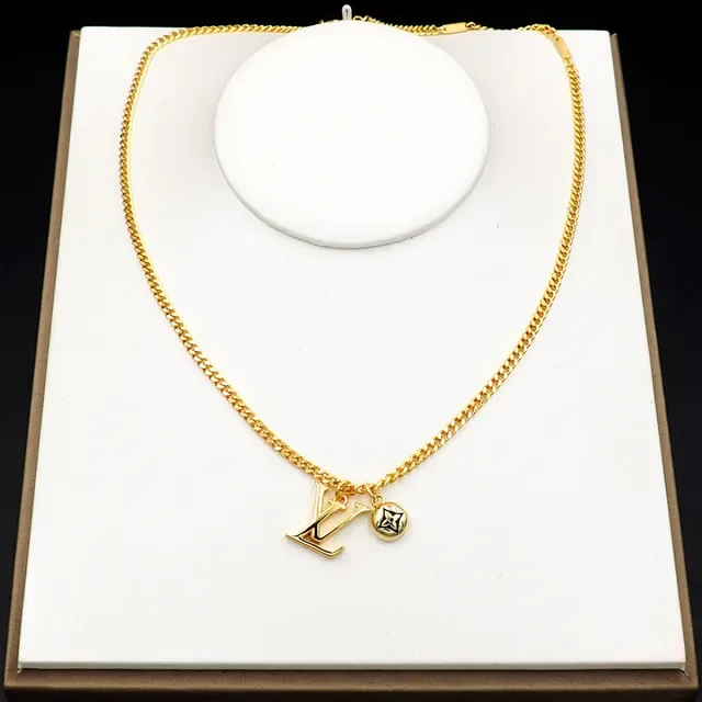 Louis Vuitton LV Sailor Pendant Silver-Tone Chain Necklace 10
