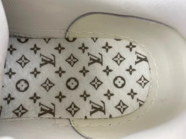 Louis Vuitton LV Trainer Army Green White Layered Monogram Canvas And Leather Lifestyle Sneakers 7