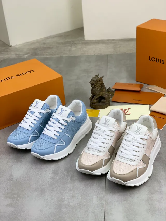 Louis Vuitton LV Trainer Beige White Monogrammed Textile Perforated Heel Lifestyle Sneakers 2