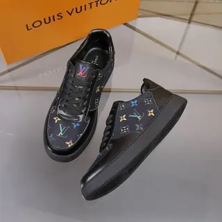 Louis Vuitton LV Trainer Zapatos negros multicolor low-top con impresión monograma lifestyle sneakers