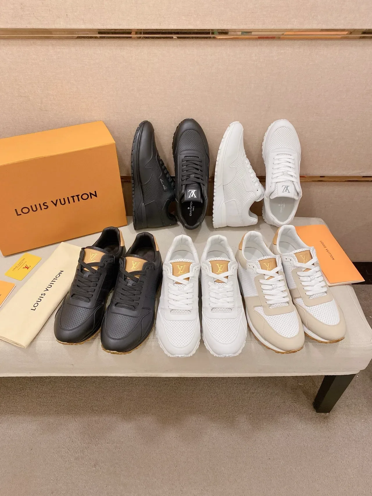 Louis Vuitton LV Trainer Black Perforated Leather Upper Cursive Script Logo Lifestyle Sneakers 2