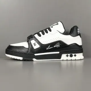 Louis Vuitton LV Trainer Black White Low-Top Layered Leather And Textured Overlays Lifestyle Sneakers