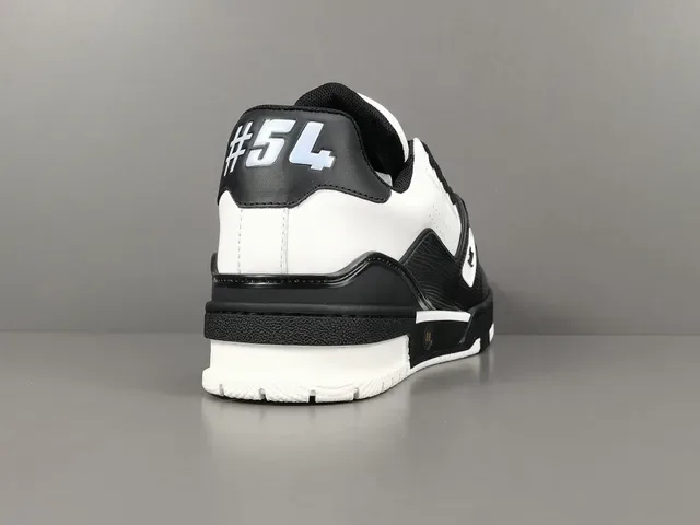 Louis Vuitton LV Trainer Black White Low-Top Layered Leather And Textured Overlays Lifestyle Sneakers 14