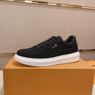 Louis Vuitton LV Trainer Negro Blanco Low-Top Material Mixto Superior Estilo de Vida Zapatillas