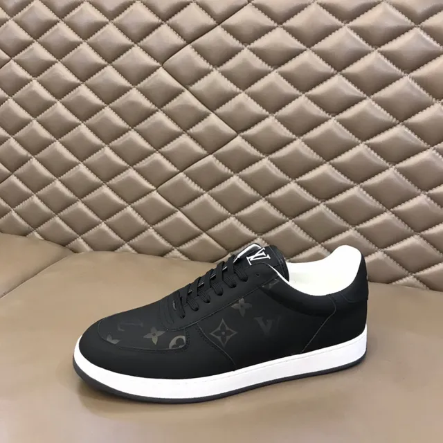 Louis Vuitton LV Trainer Black White Monogram Canvas Upper Contrast Midsole Lifestyle Sneakers 5