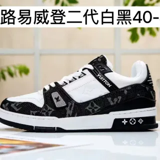 Louis Vuitton LV Trainer Black White Monogram Jacquard Dual-Strap Closure Lifestyle Sneakers