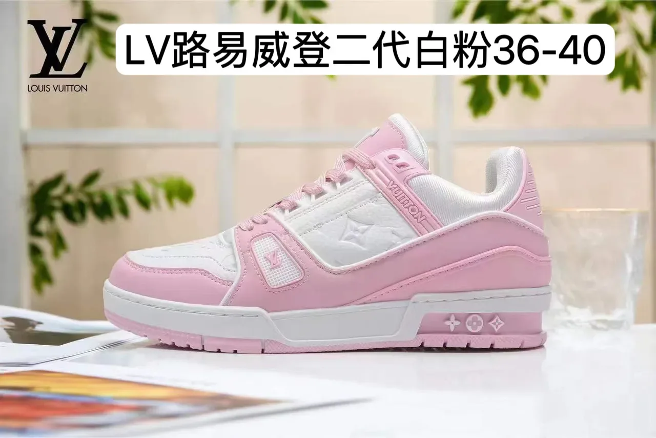 Louis Vuitton LV Trainer Black White Monogram Jacquard Dual-Strap Closure Lifestyle Sneakers 2