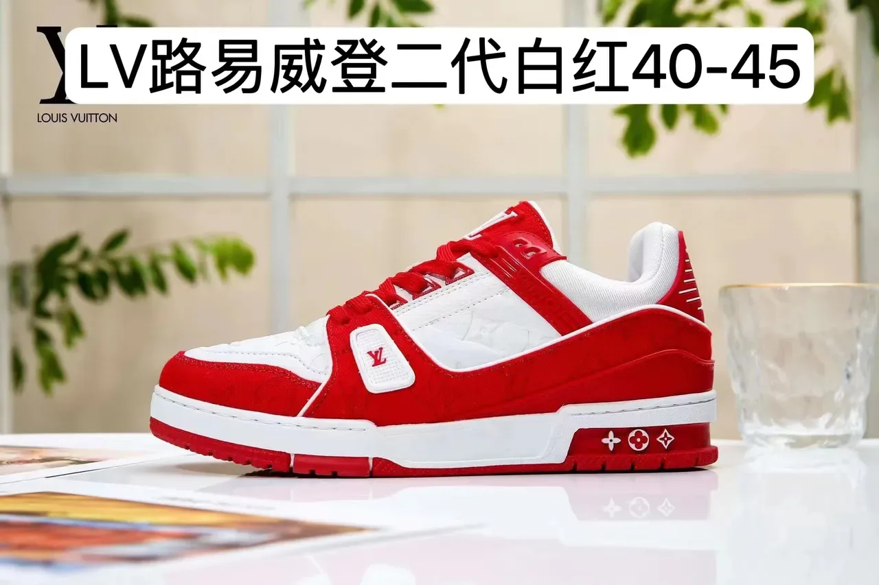 Louis Vuitton LV Trainer Black White Monogram Jacquard Dual-Strap Closure Lifestyle Sneakers 8
