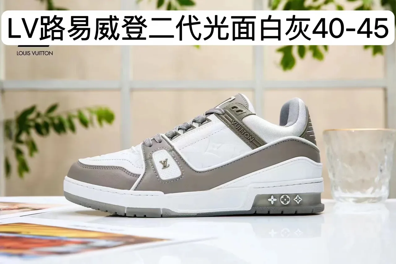 Louis Vuitton LV Trainer Black White Monogram Jacquard Dual-Strap Closure Lifestyle Sneakers 12