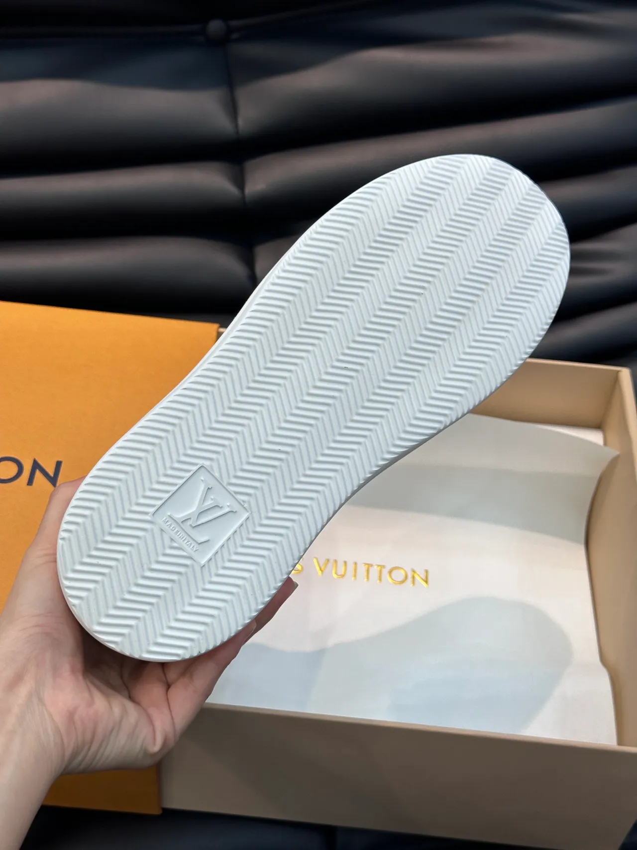 Louis Vuitton LV Trainer Black White Monogram-Print Upper Rhinestone Logo Detail Lifestyle Sneakers 2