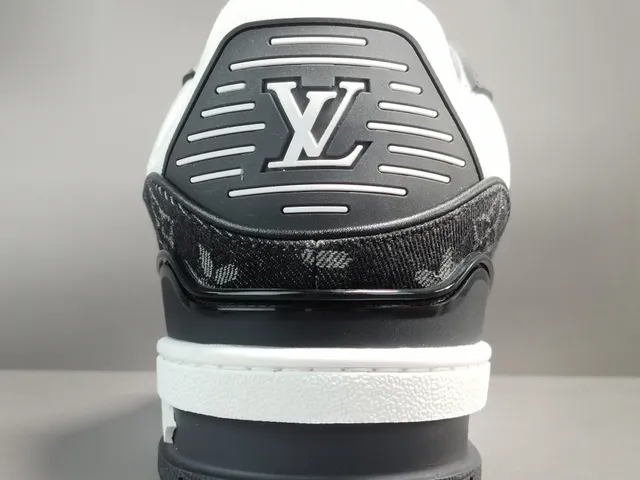 Louis Vuitton LV Trainer Black White Monogrammed Textile Layered Leather And Fabric Upper Lifestyle Sneakers 7