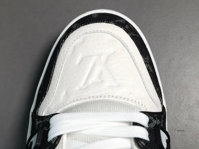 Louis Vuitton LV Trainer Black White Monogrammed Textile Layered Leather And Fabric Upper Lifestyle Sneakers 10